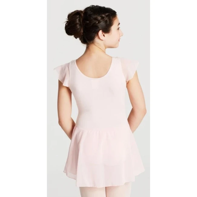 Capezio flutter sleeve dress, dressz szoknyával - Rózsaszín Capezio