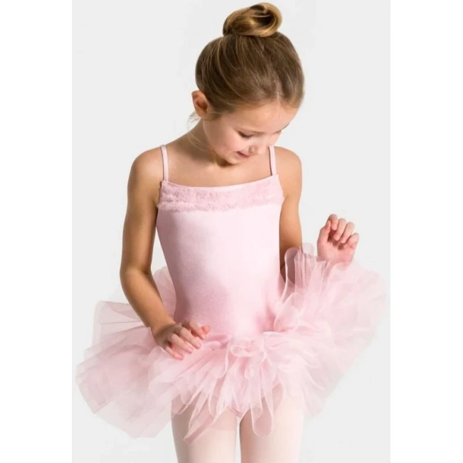 Capezio Ruffle Yoke Spagetti Pántos Gyerek Dressz - Rózsaszín Capezio Capezio Ruffle Yoke Spagetti Pántos Gyerek Dressz - Rózsaszín Capezio