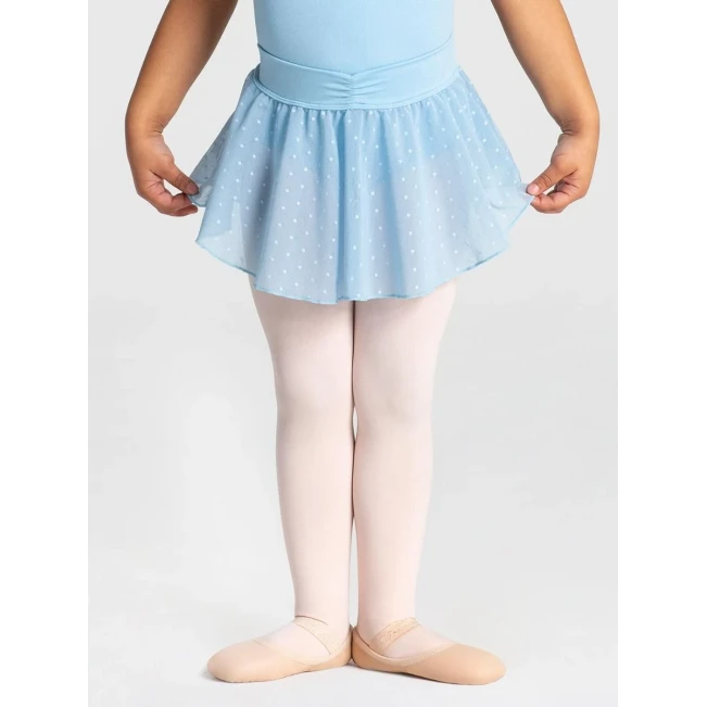 Capezio Swiss dot cinch, pöttyös szoknya - Világoskék Capezio