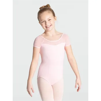 Capezio swiss dot keyhole back, rövidujjú gyerek dressz