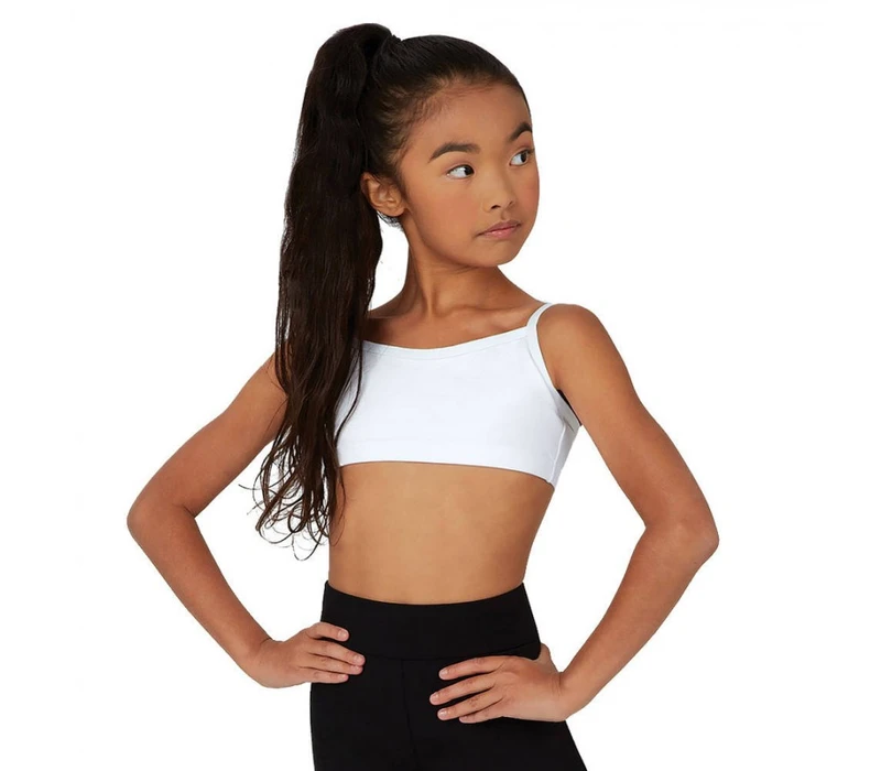 Capezio Camisole Bra Top, spagetti pántos sportmelltartó - Fehér